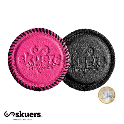 [FUCSIA] Par de imanes Skuers® Piel Neodimio Slim Disco L ★★★★ 13KG / Gauss Biomagnéticos = 6.600 Calibre 3mm